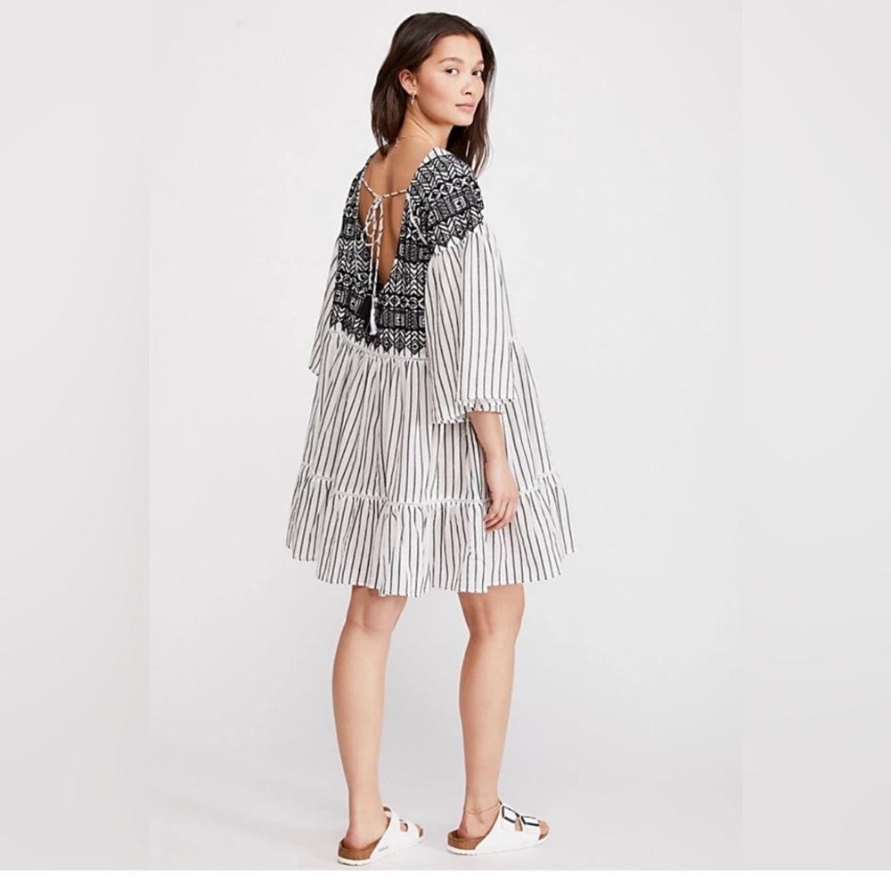 Free People Lola Embroidered Mini Dress